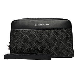 Shoulder Bag Tommy Hilfiger Flag Monogram Pouch Preto 1.5L