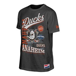 Camiseta New Era Anaheim Ducks Masculino Preto
