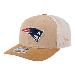 Boné New Era 970ss Trucker New England Patriots Bege