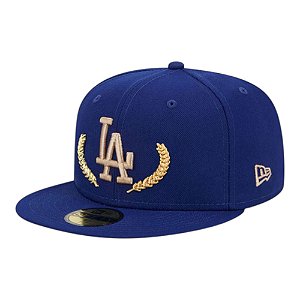 Boné New Era Gold Leaf 5950 Los Angeles Dodgers Azul
