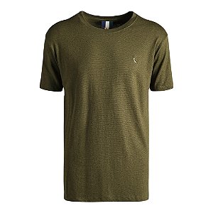 Camiseta Reserva Regular Linho Color Masculino Verde Musgo
