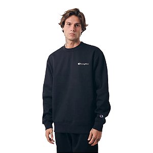 Moletom Champion Crewneck Athletic Mini Script Preto