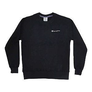 Moletom Champion Crewneck Athletic Mini Script Preto