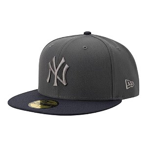 Boné New Era 5950 New York Yankees Tonal Cinza Escuro