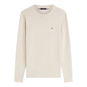 Suéter Tommy Hilfiger Essential Cotton C Neck Masculino Bege