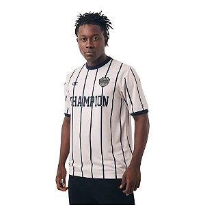 Camiseta Champion Listrada Life Footbal Vintage Stripes Bege