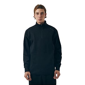 Moletom Champion Tech Quarter Zip Mini Script Preto