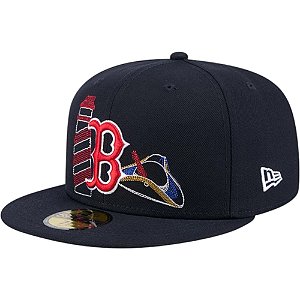 Boné New Era 5950 Fitted Boston Red Sox State Stitch