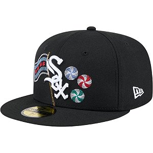 Boné New Era 5950 Fitted Chicago White Sox State Stitch