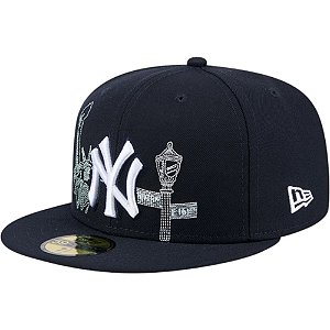 Boné New Era 5950 New York Yankees State Stitch Marinho