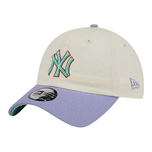 Boné New Era Lavender Flowers Casual New York Yankees Branco