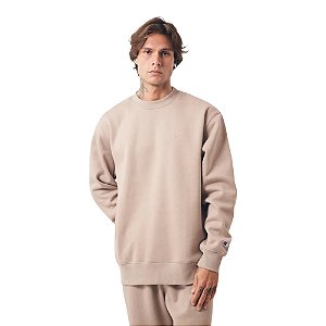 Moletom Champion Crewneck Athletic Dark Khaki Masculino