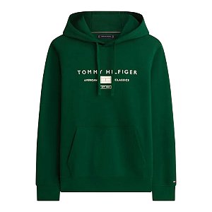 Moletom Tommy Hilfiger Brand Love Mono Stack Verde Escuro