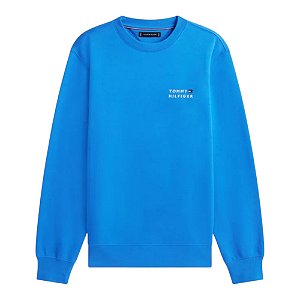 Moletom Tommy Hilfiger Brand Love Embroidery Terry Azul