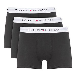 Cueca Tommy Hilfiger Kit Com 3 Unidades Masculino Preto