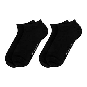 Meia Tommy Hilfiger Sneaker Kit Com 2 Pares Preto