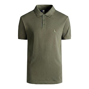 Camisa Polo Reserva Regular Piquet New Masculino Verde Musgo