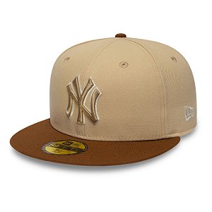 Boné New Era 5950 New York Yankees Mocha Mousse Bege