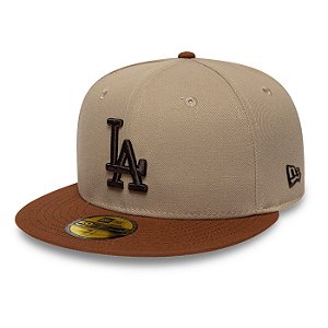 Boné New Era 5950 Los Angeles Dodgers Mocha Mousse Bege
