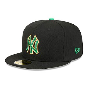 Boné New Era 5950 New York Yankees Preto e Verde