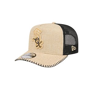 Boné New Era 950A-Frame Chicago White Sox Bege e Preto