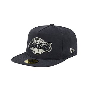 Boné New Era Quilted 5950A-Frame Los Angeles Lakers Preto