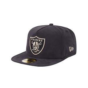 Boné New Era Quilted 5950A-Frame Las Vegas Raiders Preto
