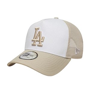 Boné New Era League Ess Trucker Los Angeles Dodgers Bege