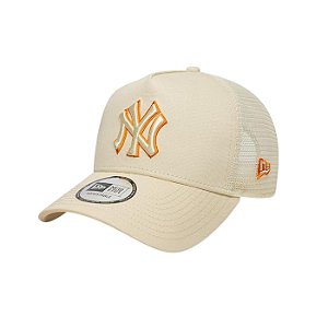 Boné New Era Outline Trucker New York Yankees Bege