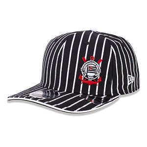 Boné New Era 970 Corinthians Masculino Preto e Branco