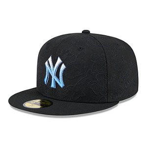 Boné New Era 5950 Fitted New York Yankees Tonal Koi Preto