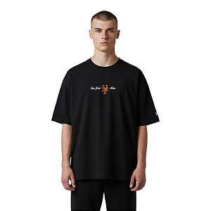 Camiseta New Era Regular Script New York Mets Masculino