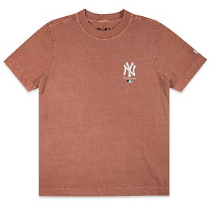 Camiseta New Era Regular New York Yankees Laranja Telha
