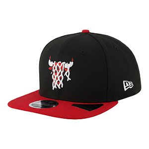 Boné New Era 950 Sport Chicago Bulls Preto e Vermelho