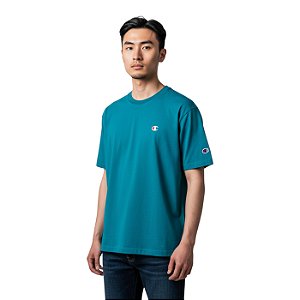 Camiseta Champion Life Manga Curta Azul Petróleo Masculino