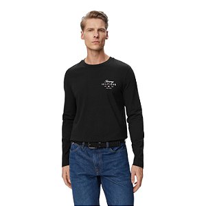 Camiseta Tommy Hilfiger Manga Longa Brand Love Preto