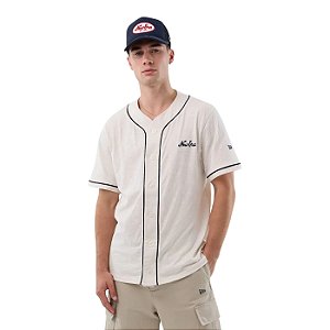 Camiseta New Era Baseball Jersey Off White Masculino