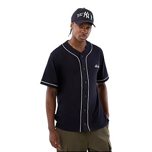 Camiseta New Era Baseball Jersey Marinho Masculino