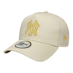 Boné New Era Metallic Outline Eframe New York Yankee Bege
