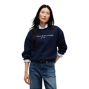 Moletom Tommy Hilfiger Fleece Feminino Marinho