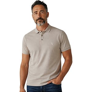 Camisa Polo Reserva Regular Piquet New Basic Cinza Lua