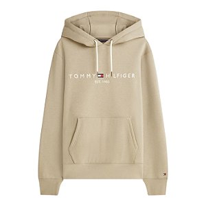 Moletom Tommy Hilfiger Logo Hoody Masculino Caqui