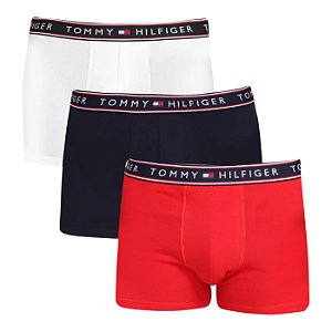 Kit 3 Cuecas Tommy Hilfiger Cotton Stretch Trunk