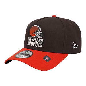 Boné New Era 940A-Frame Cleveland Browns Marrom e Laranja