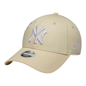 Boné New Era Floral Icon 940 New York Yankees Bege