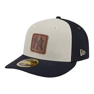 Boné New Era Quilted 5950 New York Yankees Marinho e Bege