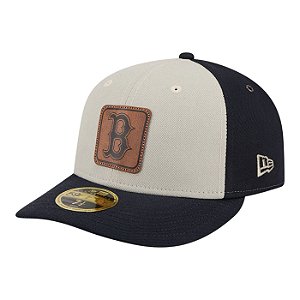 Boné New Era Quilted 5950 Boston Red Sox Marinho e Bege