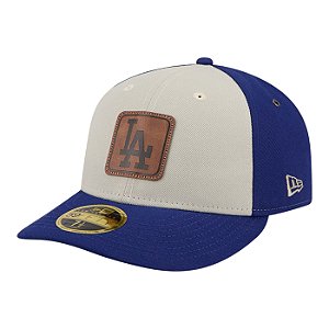 Boné New Era Quilted 5950 Los Angeles Dodgers Azul e Bege