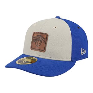 Boné New Era Quilted 5950 New York Kincks Azul e Bege