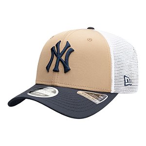 Boné New Era 970ss Trucker New York Yankees Caqui e Marinho